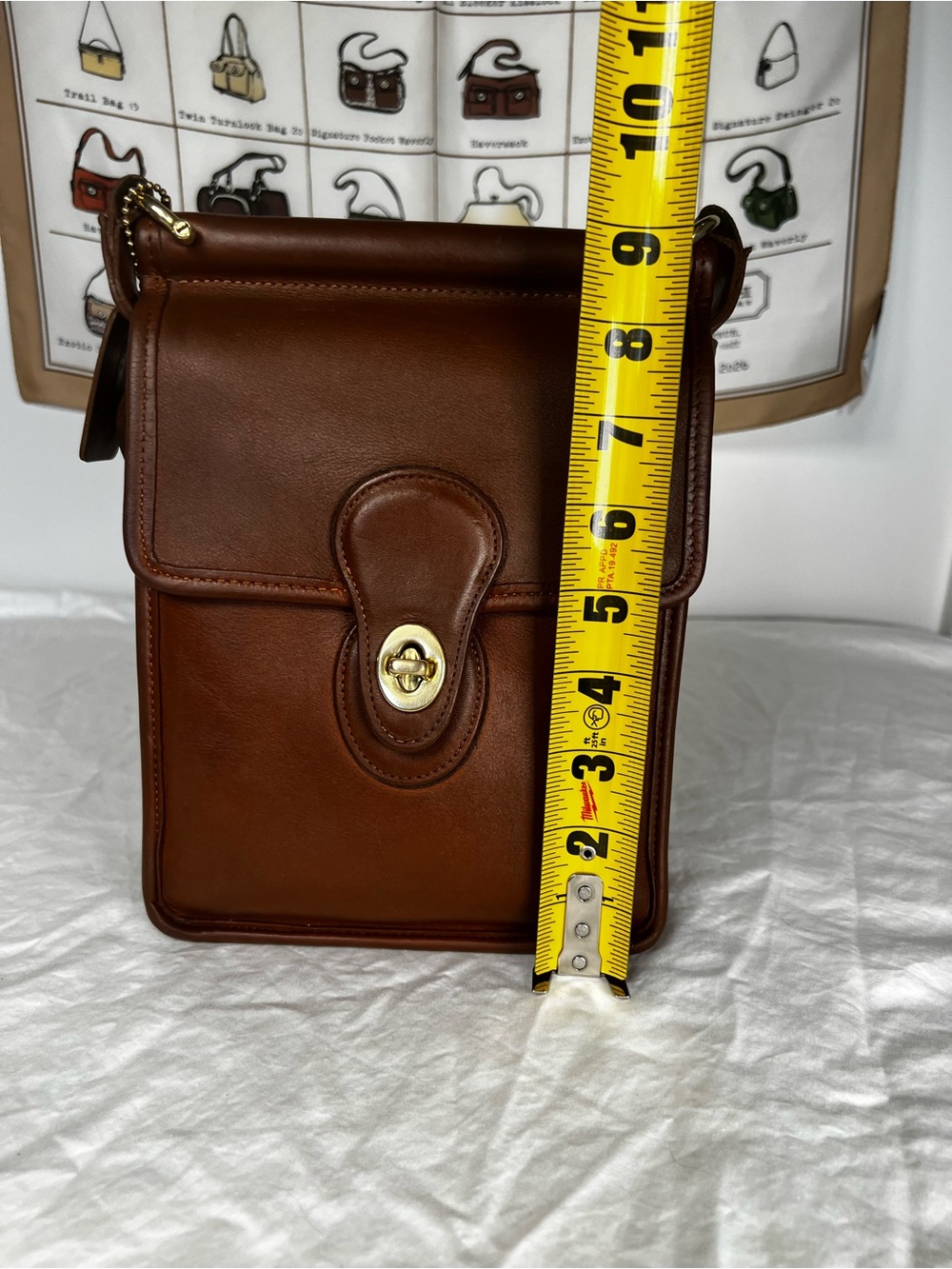 Vintage Coach Murphy Bag 9930 British Tan Leather Crossbody USA Made Pre-1994 - Picture 16 of 16